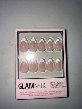GLAMnetic Nude Pink French Press-On Nails - Short Almond
